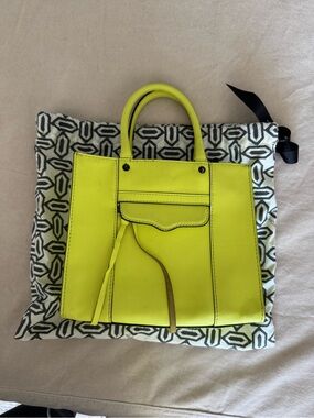 Rebecca Minkoff Neon Yellow Structured Tote